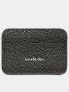 Logo Print Leather Card Wallet Black - ACNE STUDIOS - BALAAN 3