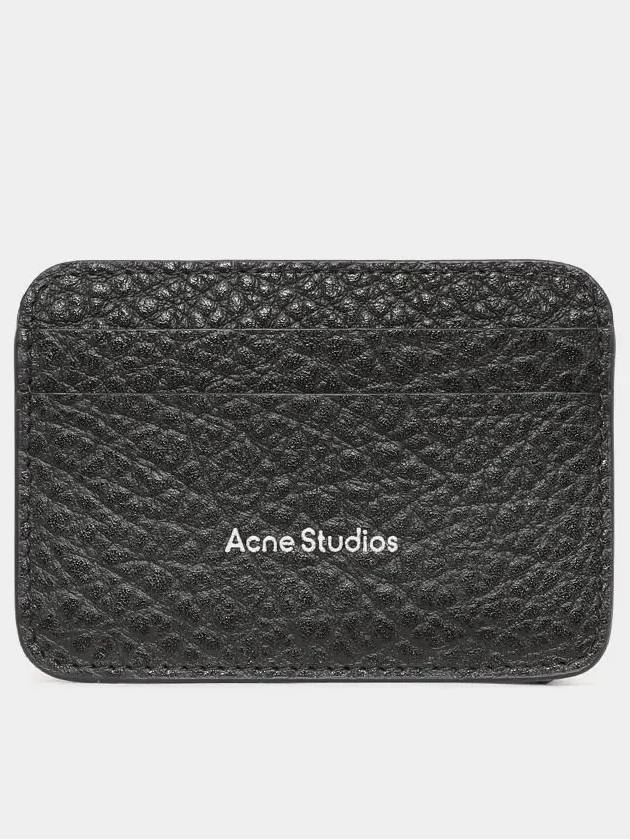 Logo Print Leather Card Wallet Black - ACNE STUDIOS - BALAAN 3