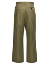 Pleated Trousers Straight Pants Green - LOEWE - BALAAN 3