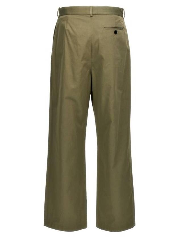 Pleated Trousers Straight Pants Green - LOEWE - BALAAN 3