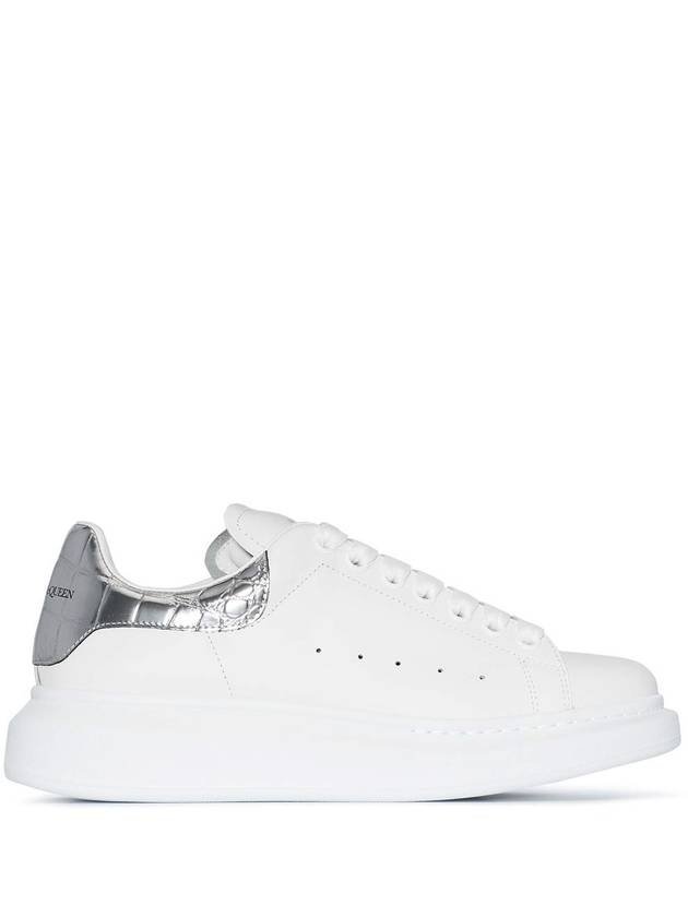 Women's Oversole Crocodile Low Top Sneakers White - ALEXANDER MCQUEEN - BALAAN 2