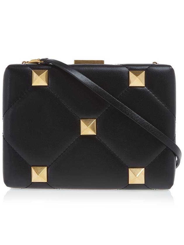 Roman Stud Cross Bag Black - VALENTINO - BALAAN 4