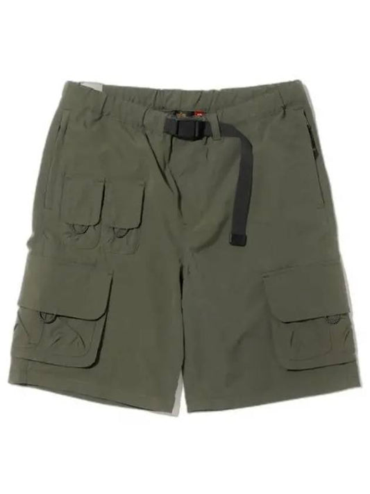 BELTED CARGO SHORT MBB53001C1 OG 107 Green Belted Shorts - ALPHA INDUSTRIES - BALAAN 1