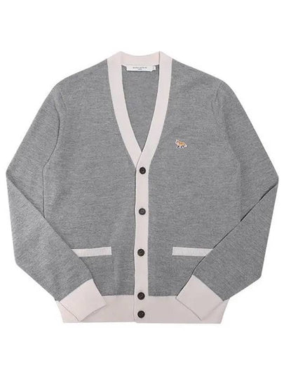 Baby Fox Bicolor Classic Cardigan Melange Grey - MAISON KITSUNE - BALAAN 2