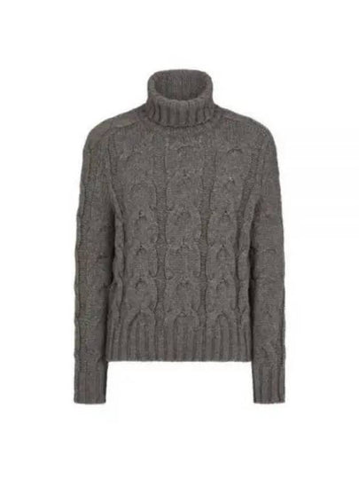 Baby Yak Cable Turtleneck Grey - TOM FORD - BALAAN 2