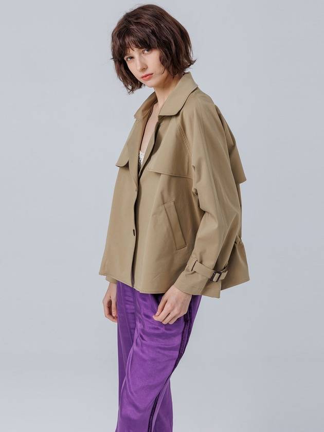 Women's Single Half Jacket Beige - PAGE STUDIO - BALAAN 4