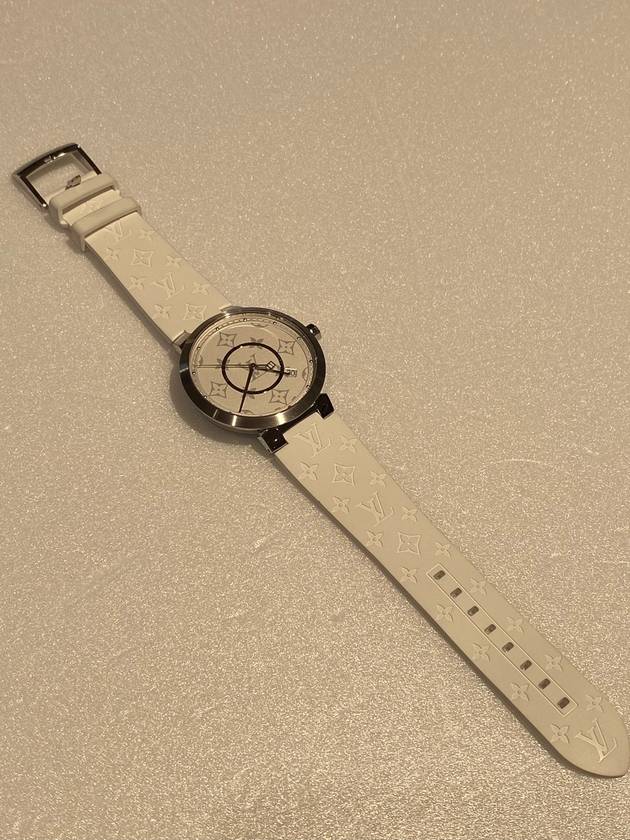 Women s Tambour Slim Monogram White 39mm 23 Years QZ120Z Condition - LOUIS VUITTON - BALAAN 9