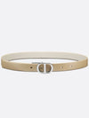 30 Montaigne Reversible Leather Belt Latte Beige - DIOR - BALAAN 2