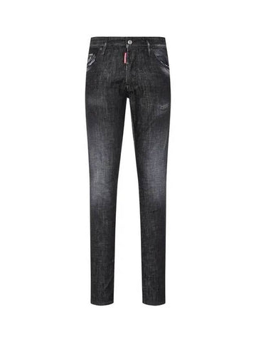 Men's Felt Logo Patch Cool Guy Jeans COOL GUY Washed Black 271239 - DSQUARED2 - BALAAN 1