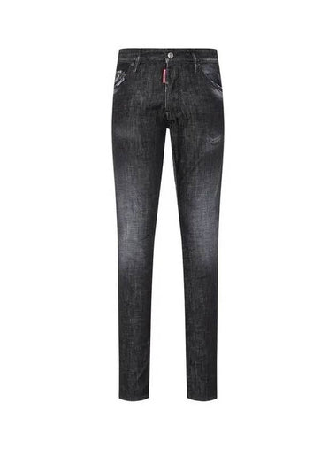 Men's Felt Logo Patch Cool Guy Jeans COOL GUY Washed Black 271239 - DSQUARED2 - BALAAN 1