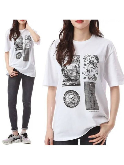 Print Short Sleeve T-shirt White - ALEXANDER MCQUEEN - BALAAN 2