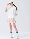 Cooling double layer flare skirt UPF50 PINK - MONBIRDIE GOLF - BALAAN 7