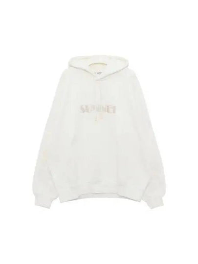 Embroidered Logo Hoodie White - SUNNEI - BALAAN 2