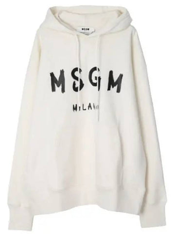 Brushed Logo Hooded Sweatshirt Men - MSGM - BALAAN 1