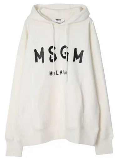 brushed logo hooded sweatshirt - MSGM - BALAAN 1