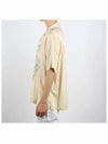 Hawaiian Embroidered Short Sleeve Shirt Beige - CELINE - BALAAN 5