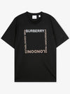 Women's Horseferry Square Print Cotton Short Sleeve T-Shirt Black - BURBERRY - BALAAN 2