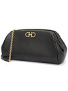 Gancini Leather Shoulder Mini Bag Black - SALVATORE FERRAGAMO - BALAAN 3