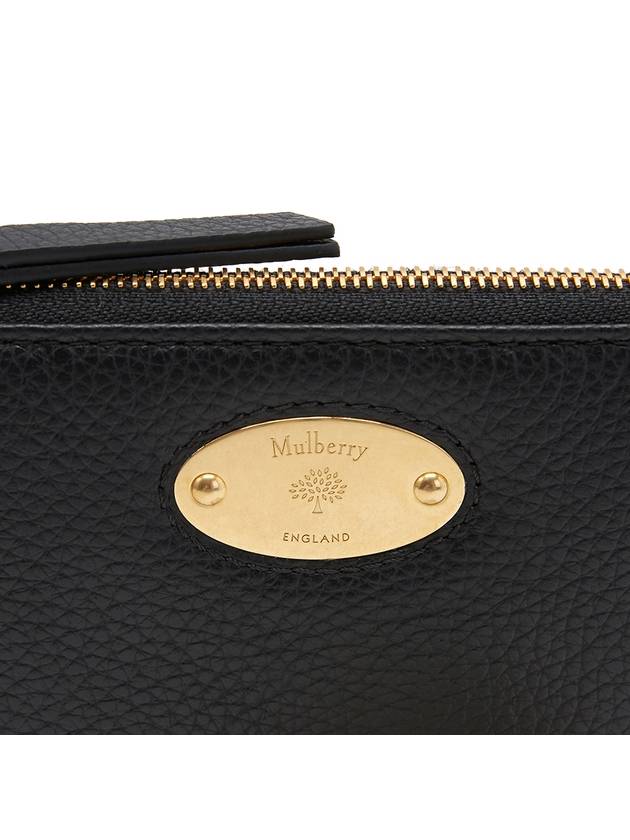 Plaque Zipper Small Coin Wallet Black - MULBERRY - BALAAN 6