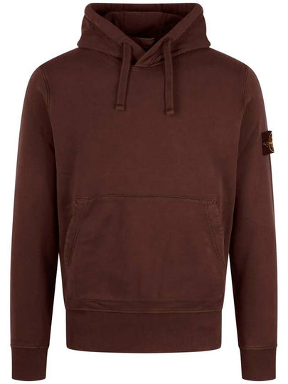 Signature Logo Patch Hoodie Chestnut Brown - STONE ISLAND - BALAAN 2