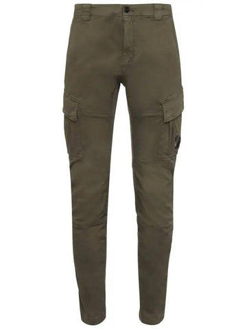 Men's Lens Wappen Biker Cargo Straight Pants Khaki - CP COMPANY - BALAAN 1