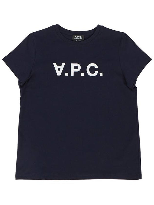 VPC Logo Organic Cotton Short Sleeve T-Shirt Navy - A.P.C. - BALAAN 2