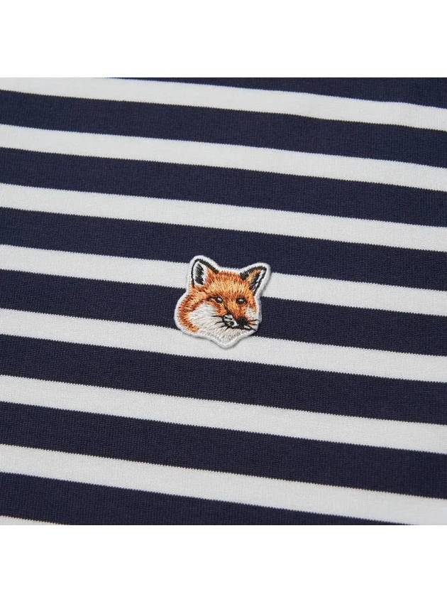 Fox Head Patch Regular Marin Long Sleeve T Shirt Navy Stripes - MAISON KITSUNE - BALAAN 4