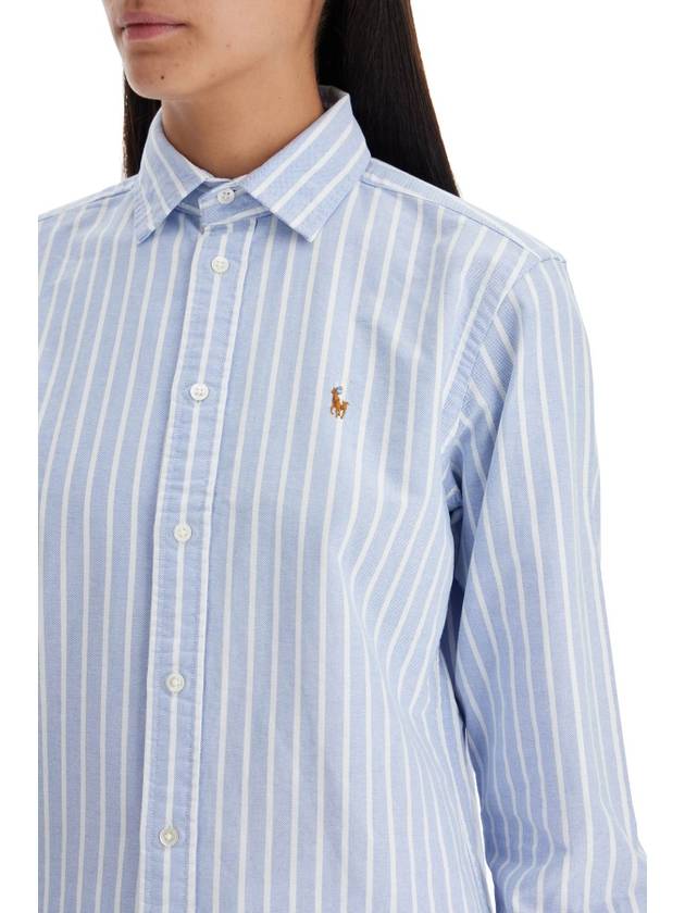 Pony Classic Fit Long Sleeve Shirt Blue - POLO RALPH LAUREN - BALAAN 5