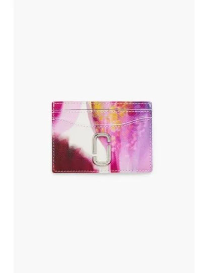 Floral Leather Card Case White Multi MBACA24002PCH - MARC JACOBS - BALAAN 1