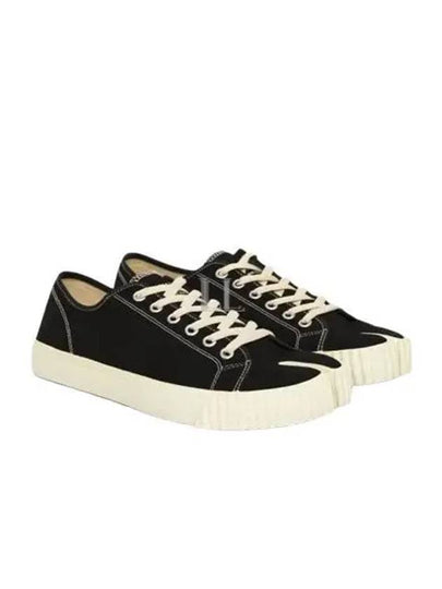 Tabi Cotton Low Top Sneakers Black - MAISON MARGIELA - BALAAN 2