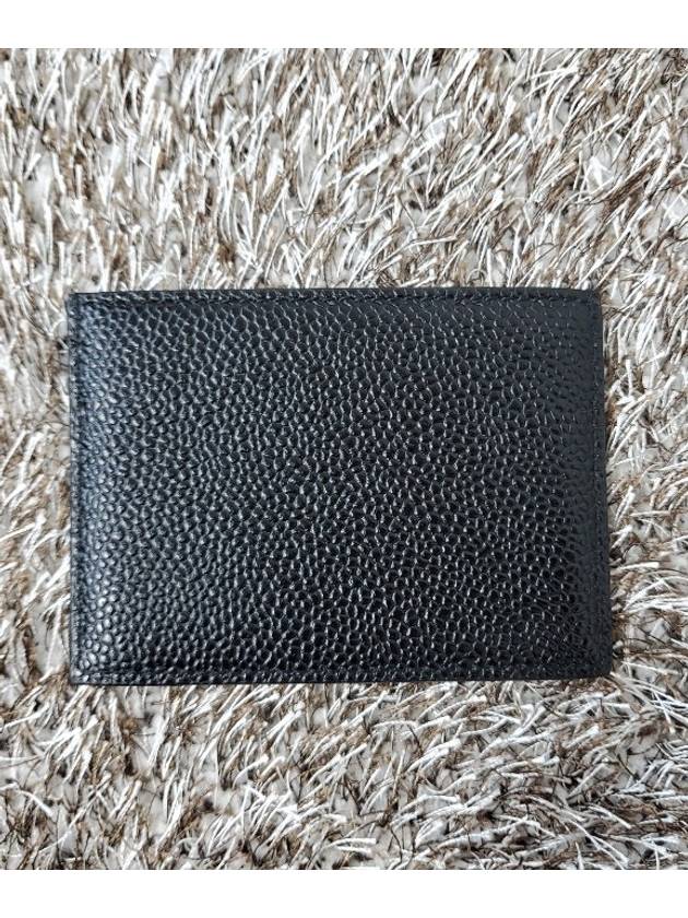 Pebble leather card wallet - THOM BROWNE - BALAAN 3