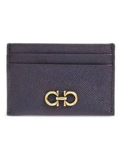 Gancini Card Wallet Blue - SALVATORE FERRAGAMO - BALAAN 2