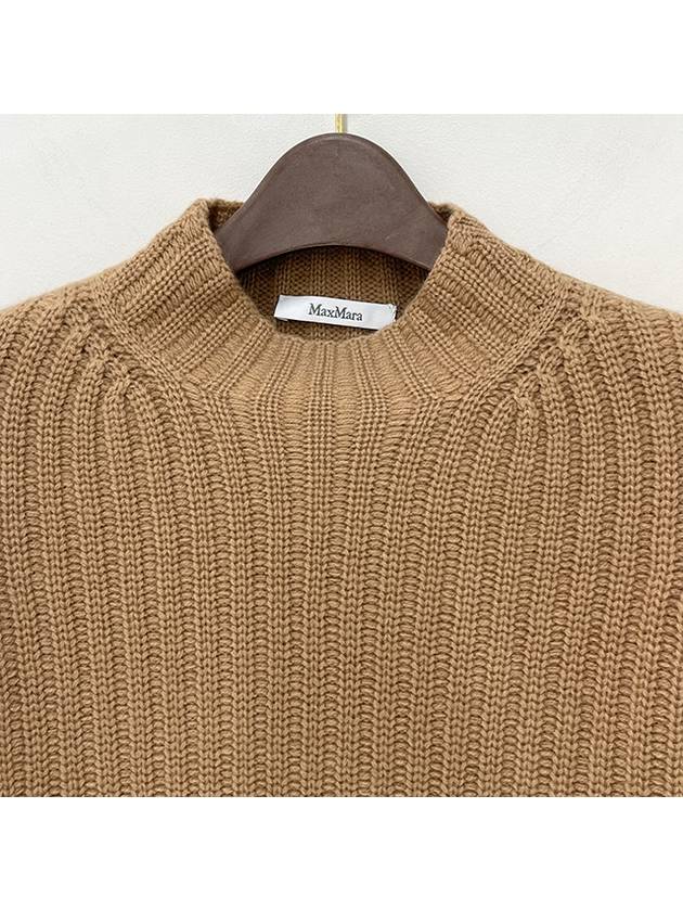 ALOA Wool Cashmere Crop Knit Camel 003 - MAX MARA - BALAAN 3