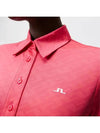 Alaya Jacquard Short Sleeve Polo Shirt Azalea - J.LINDEBERG - BALAAN 5