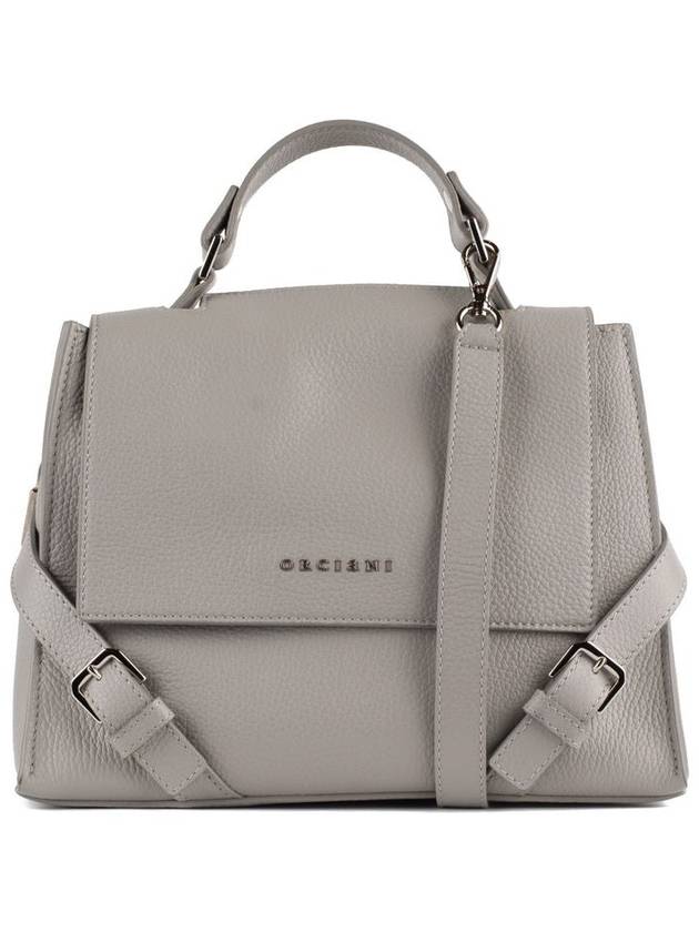 Orciani Sveva Sense Small Leather Bag With Ash Shoulder Strap - ORCIANI - BALAAN 1