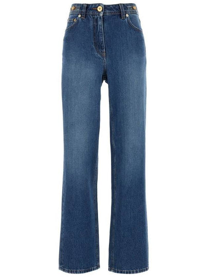 Denim Straight Pants 10115191A070791D100 Blue - VERSACE - BALAAN 2