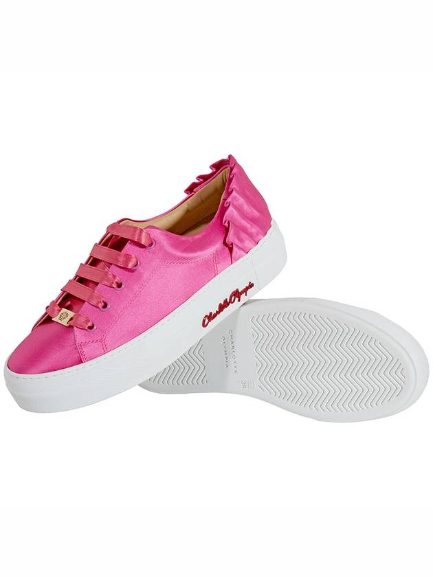 Charlotte Olympia Ladies Pink Sneaker Satin W Pleat Bk, Brand Size 36 ( US Size  6 ) - CHARLOTTE OLYMPIA - BALAAN 2