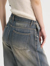 504 Summer Folding Denim Wide Jeans Blue - SORRY TOO MUCH LOVE - BALAAN 3