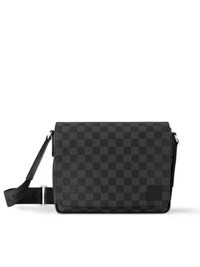 District PM Damier Graphite Coated Canvas Messenger Bag Black - LOUIS VUITTON - BALAAN 2