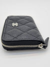 Classic zipper coin card wallet caviar black silver AP0216 - CHANEL - BALAAN 5