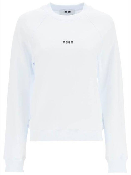 Mini Logo Sweatshirt White - MSGM - BALAAN 1
