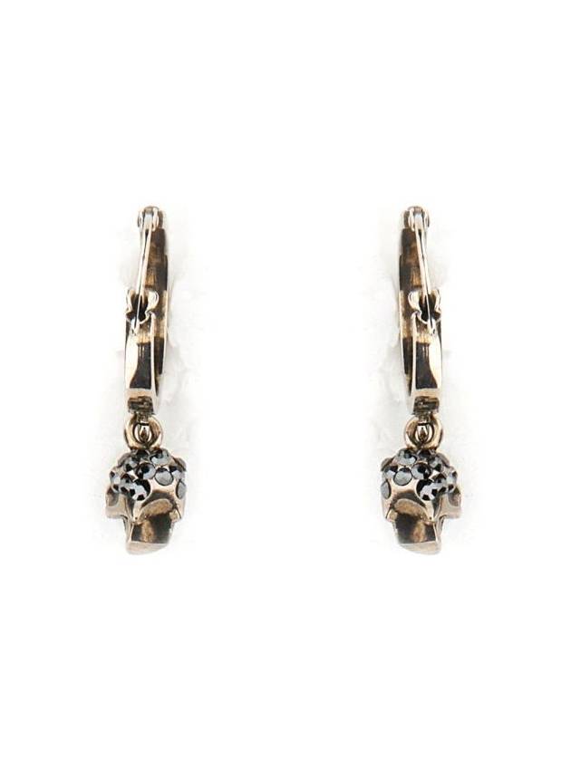 skull hoop earrings silver - ALEXANDER MCQUEEN - BALAAN 3