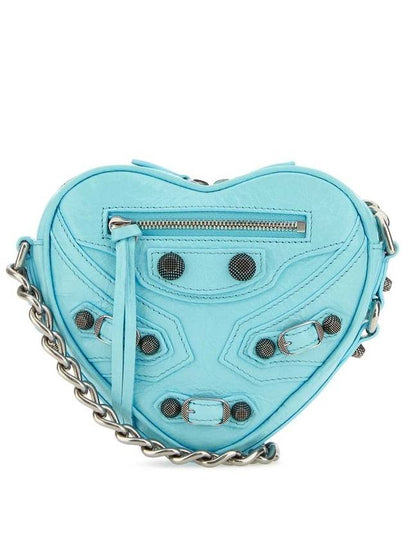 Le Cagole Heart Cross Mini Bag Blue - BALENCIAGA - BALAAN 2