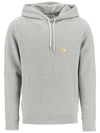 Chillax Fox Patch Classic Hoodie Grey Melange - MAISON KITSUNE - BALAAN 3