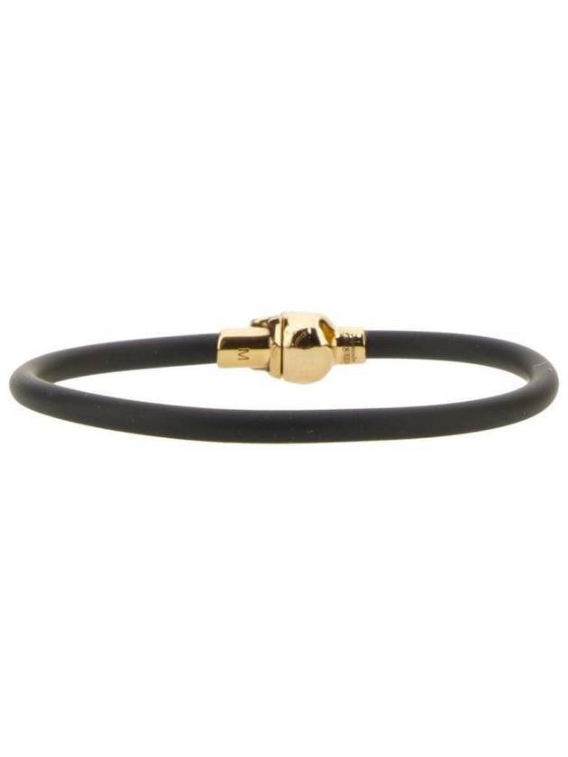 Gold Skull Head Bracelet Black - ALEXANDER MCQUEEN - BALAAN 5