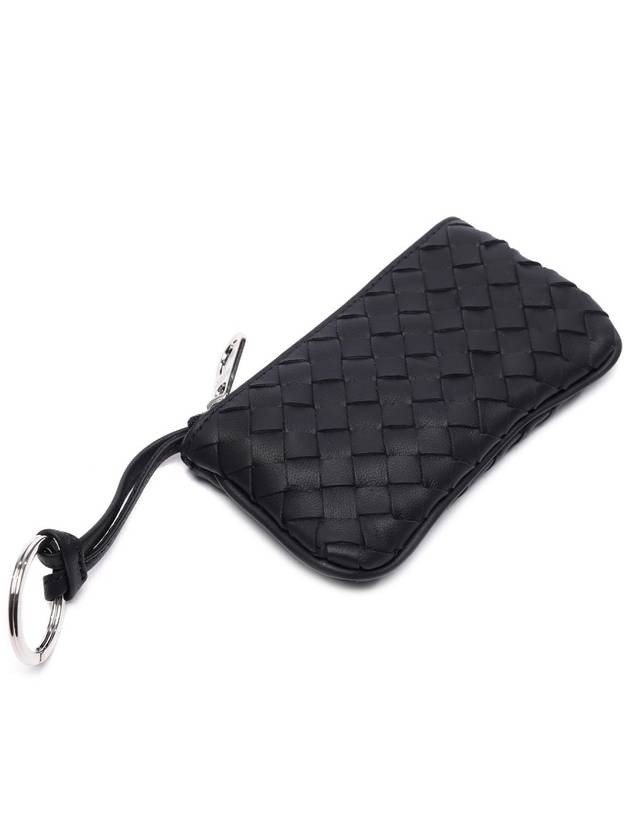 Intrecciato Key Case Coin Purse Black - BOTTEGA VENETA - BALAAN 6