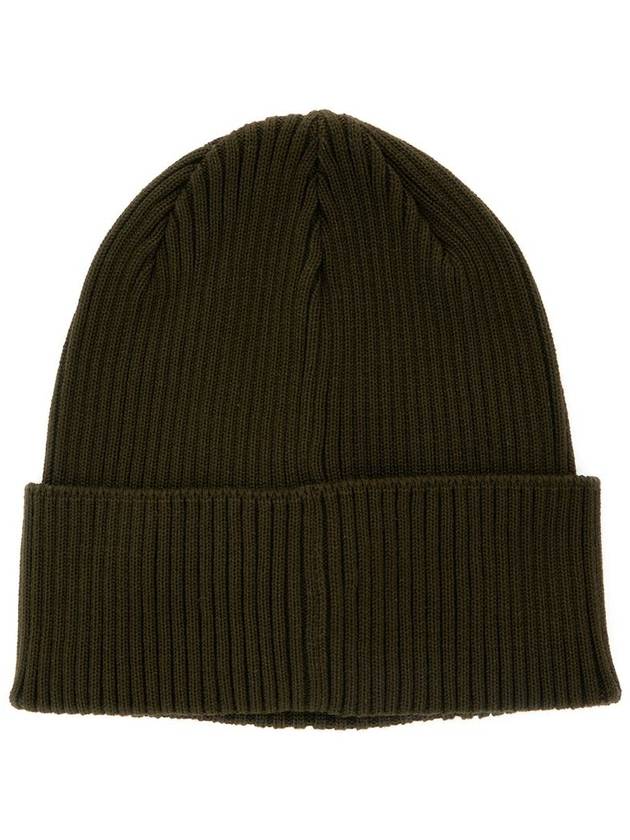 Green Goggle Beanie With Turn-Up Brim In Cotton Man - CP COMPANY - BALAAN 2