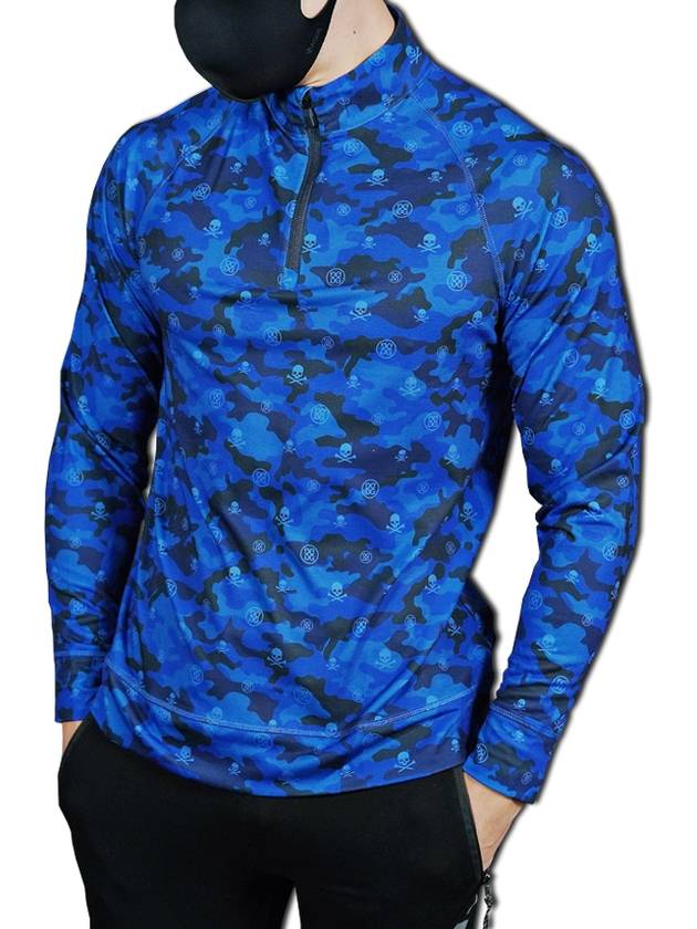 Blue Camo Tech Jersey Zip-Up - G/FORE - BALAAN 1