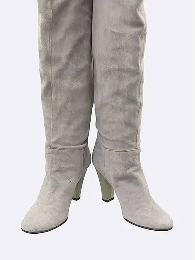 C06904 Light gray color suede women s long boots 230MM - DOLCE&GABBANA - BALAAN 1