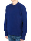 Men’s Merino Wool Knit Top Blue - TEN C - BALAAN 3